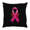 breast cancer pink ribbon Throw Pillow