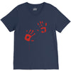 bloody hand print funny zombie kill undead blood horror killer V-Neck Tee