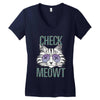 CHECK MEOWT CAT Women's V-Neck T-Shirt