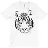 white tiger black print T-Shirt