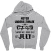 never underestimate an old man who was born in july Zipper Hoodie
