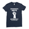 introverts unite separately in your own homes Ladies Fitted T-Shirt