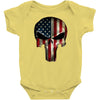 skull us flag Baby Onesie