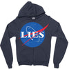 lies nasa logo Zipper Hoodie