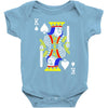 party king design funny humor cool graph baseball Baby Onesie