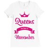 queens are born in november Ladies Fitted T-Shirt
