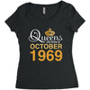 queens are born in october 1969 Women's Triblend Scoop T-shirt