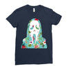 scream floral Ladies Fitted T-Shirt