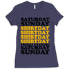 saturday sunday shitday Ladies Fitted T-Shirt
