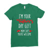i'm your father's day gift mom says you're welcome, Ladies Fitted T-Shirt