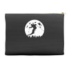 skiier moon moonlight silhouett Accessory Pouches