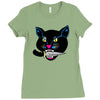 balck cat Ladies Fitted T-Shirt