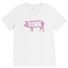 pig oink funny V-Neck Tee