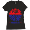 pizza for prez Ladies Fitted T-Shirt