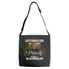 september girl is a perfect combination of princess and warrior Adjustable Strap Totes