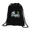 zombies hate fast food Drawstring Bags