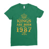 kings are born in 1987 Ladies Fitted T-Shirt
