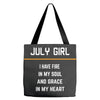 July Girl Tote Bags