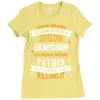 Super Cool Grandson Of A Freaking Awesome Father Ladies Fitted T-Shirt