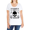 Life Begins at Forty 1978 the Birth of Legends Ladies Curvy T-Shirt