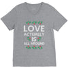 Love Actually Is All Around Ugly Christmas for dark V-Neck Tee