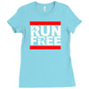 free running parkour run free Ladies Fitted T-Shirt