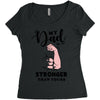 My Dad is Stronger Than Yours Women's Triblend Scoop T-shirt