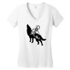 Wolf And Human Women's V-Neck T-Shirt