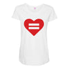 Equality Heart Maternity Scoop Neck T-shirt