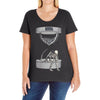 please wait Ladies Curvy T-Shirt