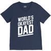 world's okayest dad funny V-Neck Tee