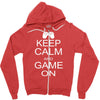 keep calm and game on Zipper Hoodie