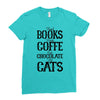 read books drink coffee eat chocolate pet cats Ladies Fitted T-Shirt