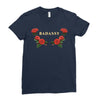 badassy with roses Ladies Fitted T-Shirt