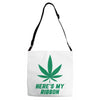 Support Liver Cancer Awareness With A Emerald Cannabis Leaf Adjustable Strap Totes