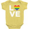 lgbt love Baby Bodysuit