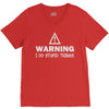 warning i do stupid things V-Neck Tee