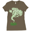 saw a ghost Ladies Fitted T-Shirt