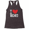i love techno Racerback Tank