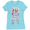 Keep Calm And Call Daryl Ladies Fitted T-Shirt