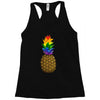 rainbow pineaplle Racerback Tank