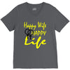 happy wife happy life V-Neck Tee