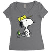 snoopy golf Women's Triblend Scoop T-shirt