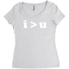 i  u i am greater than you Women's Triblend Scoop T-shirt