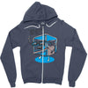 hipster ice cube Zipper Hoodie