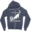 i need a beer right meow Zipper Hoodie