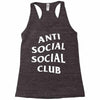 anti social social club White logo Racerback Tank