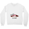 April Peeking Out Baby Girl in Spanish Crewneck Sweatshirt