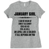 Super January Girl Ladies Fitted T-Shirt