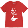 he's mine she's mine V-Neck Tee